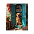 thumbnail image 1 of Paint By Numbers Kit for Adults Beginner - Golden Retriever Reading Nook DIY Canvas Painting Kits for Adults, Frameless Paint By Number for Adults for Home Wall Decor 16x20 Inch, 1 of 7
