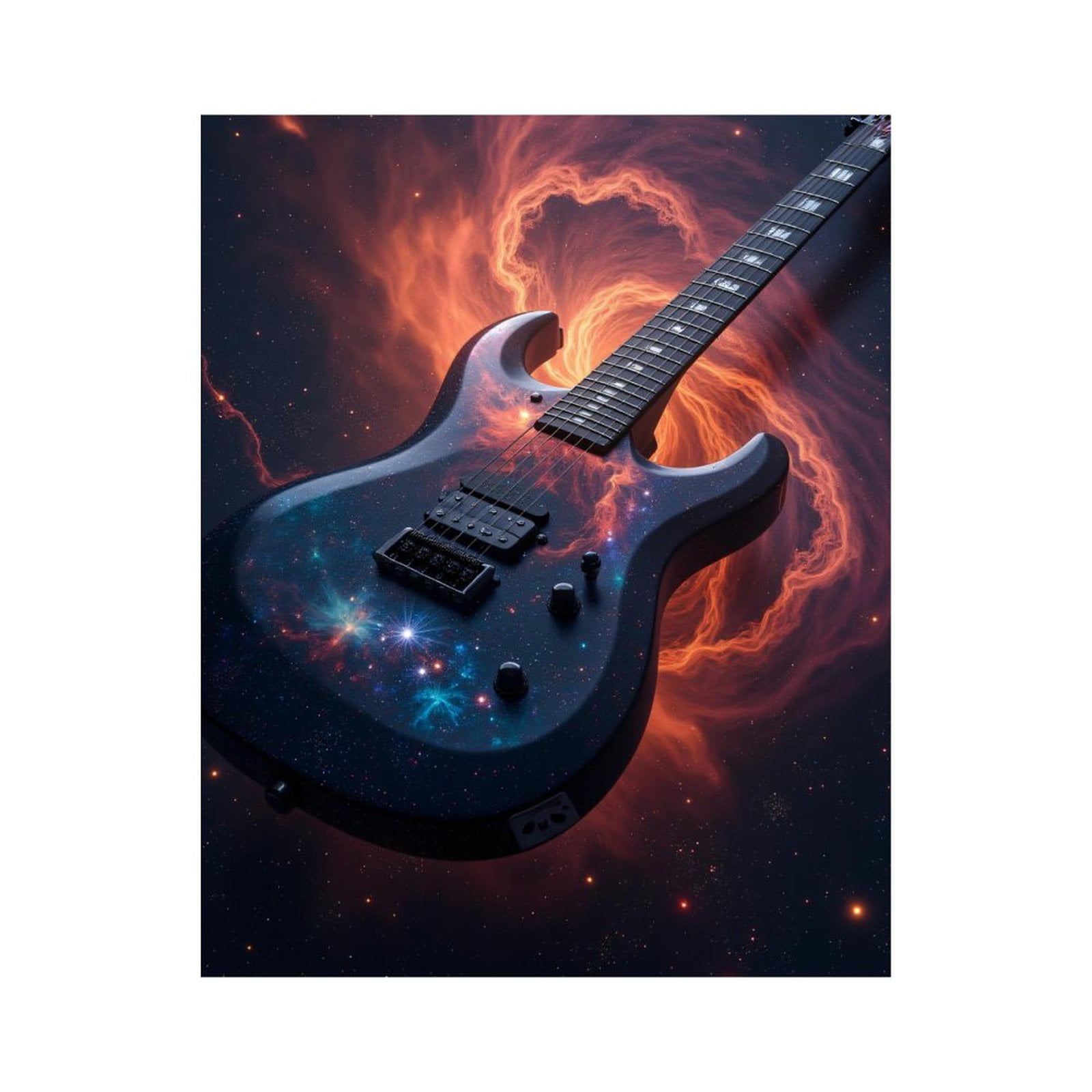 Paint By Numbers Kit for Adults Beginner - Guitar Cosmic Design DIY Canvas Painting Kits for Adults, Frameless Paint By Number for Adults for Home Wall Decor 16x20 Inch