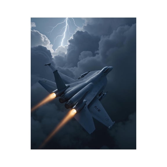 Paint By Numbers Kit for Adults Beginner - Jet Lightning Storm Sky Thunder DIY Canvas Painting Kits for Adults, Frameless Paint By Number for Adults for Home Wall Decor 16x20 Inch