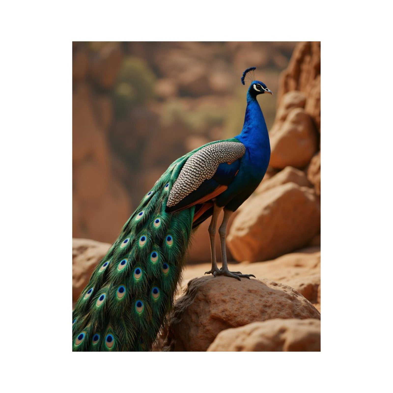 Paint By Numbers Kit for Adults Beginner - Majestic Bird Vibrant Feathers Rocks DIY Canvas Painting Kits for Adults, Frameless Paint By Number for Adults for Home Wall Decor 16x20 Inch