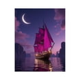 thumbnail image 1 of Paint By Numbers Kit for Adults Beginner - Moonlit Pink Sails Night Voyage DIY Canvas Painting Kits for Adults, Frameless Paint By Number for Adults for Home Wall Decor 16x20 Inch, 1 of 7
