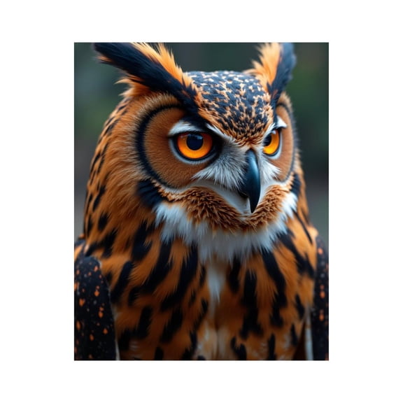 Paint By Numbers Kit for Adults Beginner - Orange Patterned Owl Staring Majestically DIY Canvas Painting Kits for Adults, Frameless Paint By Number for Adults for Home Wall Decor 16x20 Inch