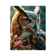 thumbnail image 1 of Paint By Numbers Kit for Adults Beginner - Owl Bright Eyes Sunlit Blooms DIY Canvas Painting Kits for Adults, Frameless Paint By Number for Adults for Home Wall Decor 16x20 Inch, 1 of 7