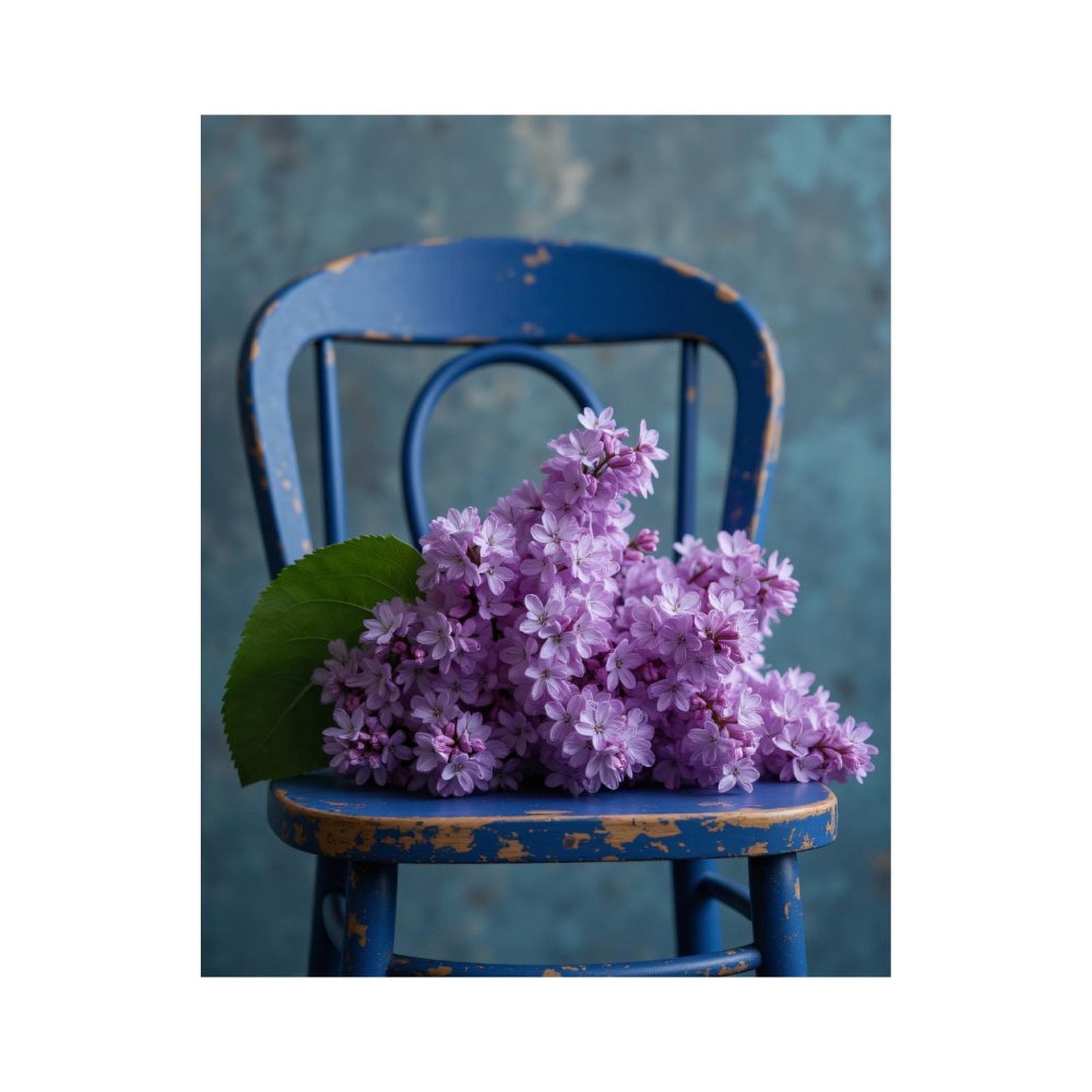 Paint By Numbers Kit for Adults Beginner - Purple Lilacs on Rustic Chair DIY Canvas Painting Kits for Adults, Frameless Paint By Number for Adults for Home Wall Decor 16x20 Inch