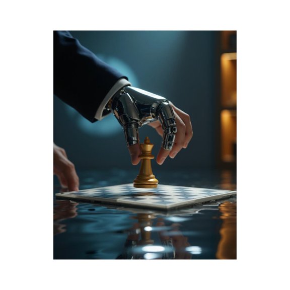 Paint By Numbers Kit for Adults Beginner - Robotic Hand Chess King Decision DIY Canvas Painting Kits for Adults, Frameless Paint By Number for Adults for Home Wall Decor 16x20 Inch