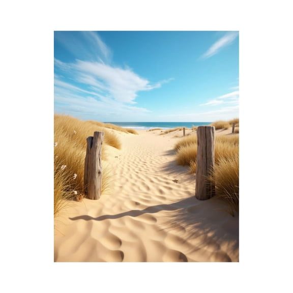 Paint By Numbers Kit for Adults Beginner - Sandy Path Beach Grass Sky Ocean DIY Canvas Painting Kits for Adults, Frameless Paint By Number for Adults for Home Wall Decor 16x20 Inch