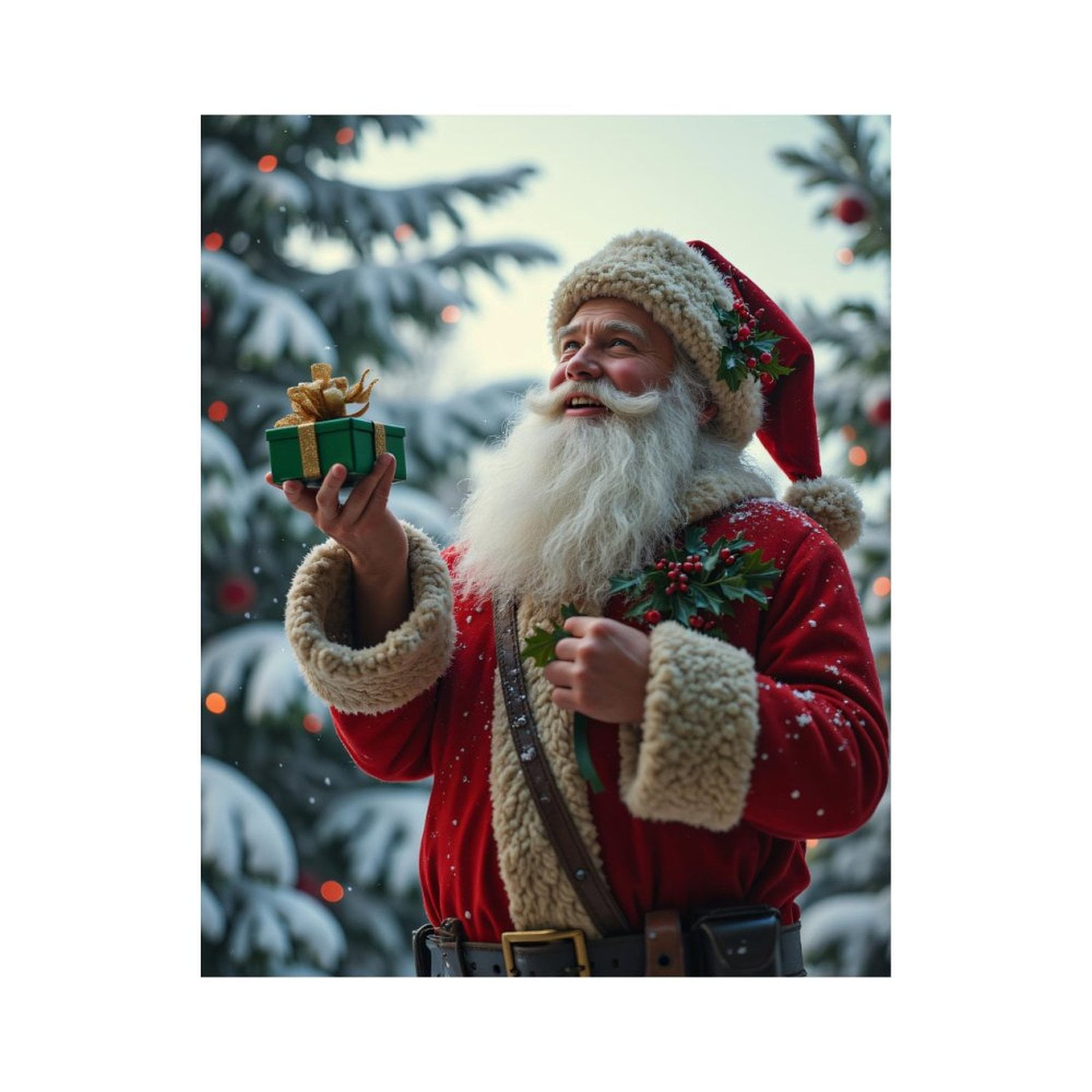 Paint By Numbers Kit for Adults Beginner - Santa Claus Festive Cheerful DIY Canvas Painting Kits for Adults, Frameless Paint By Number for Adults for Home Wall Decor 16x20 Inch