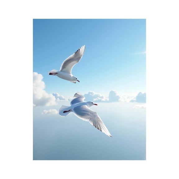 Paint By Numbers Kit for Adults Beginner - Seagulls Soaring Blue Sky DIY Canvas Painting Kits for Adults, Frameless Paint By Number for Adults for Home Wall Decor 16x20 Inch