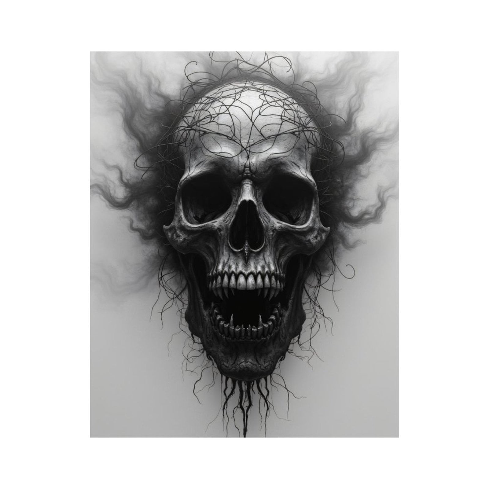 Paint By Numbers Kit for Adults Beginner - Skull Art Intricate Dark Lines DIY Canvas Painting Kits for Adults, Frameless Paint By Number for Adults for Home Wall Decor 16x20 Inch