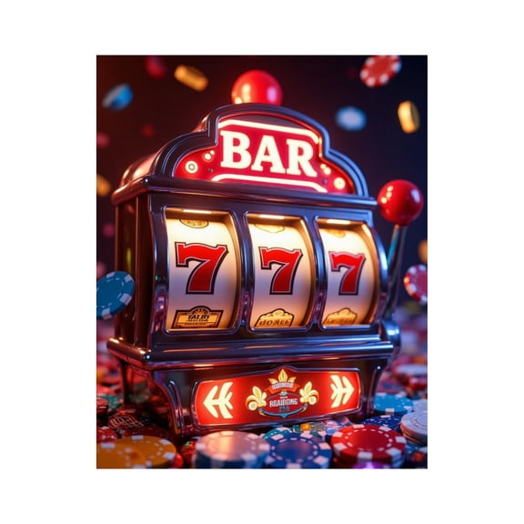 Paint By Numbers Kit for Adults Beginner - Slot Machine Jackpot Casino 777 DIY Canvas Painting Kits for Adults, Frameless Paint By Number for Adults for Home Wall Decor 16x20 Inch