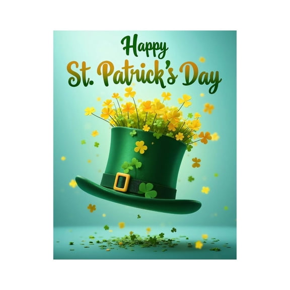 Paint By Numbers Kit for Adults Beginner - St Patricks Day Hats Festive DIY Canvas Painting Kits for Adults, Frameless Paint By Number for Adults for Home Wall Decor 16x20 Inch