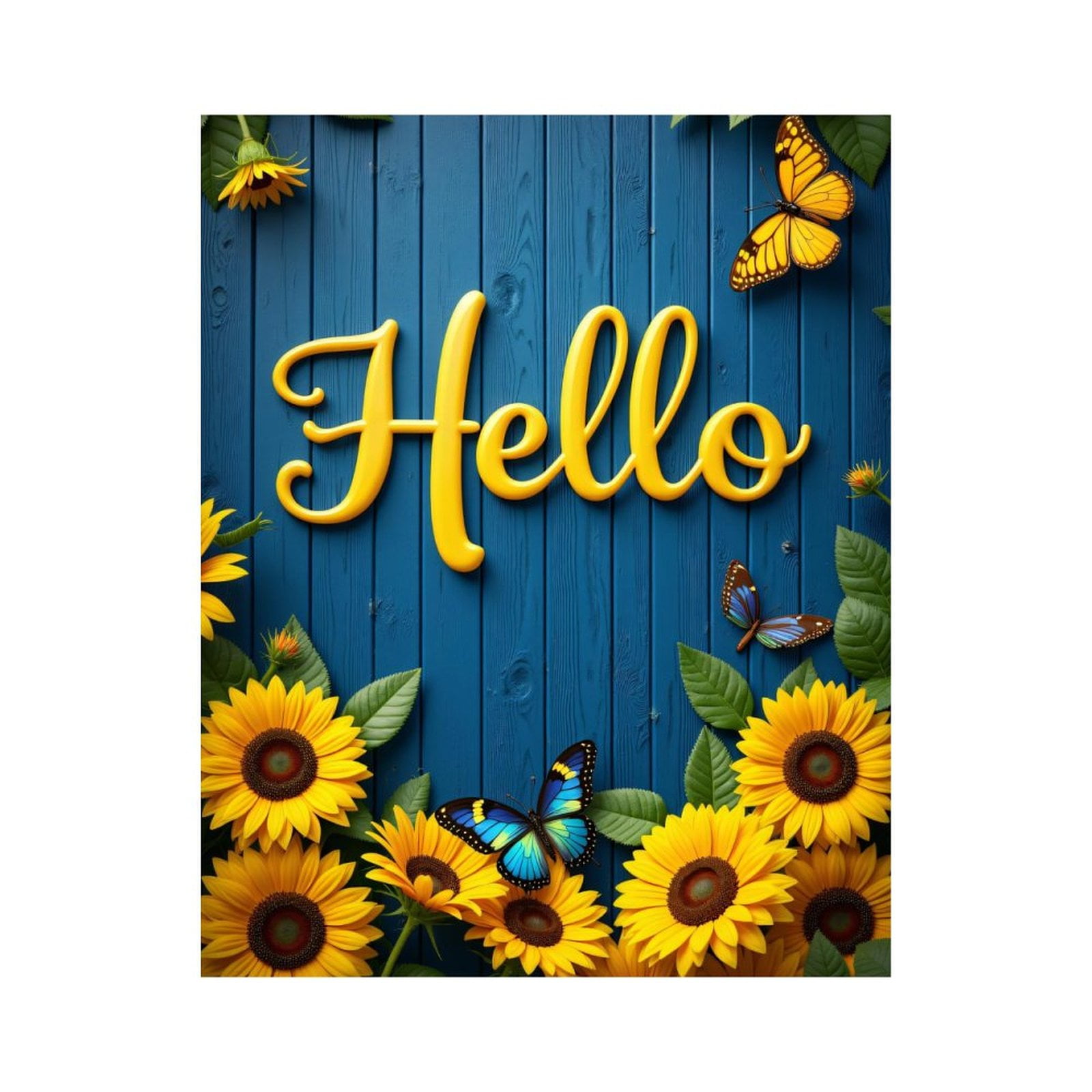 Paint By Numbers Kit for Adults Beginner - Sunflowers Butterflies Greeting Board DIY Canvas Painting Kits for Adults, Frameless Paint By Number for Adults for Home Wall Decor 16x20 Inch
