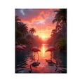 thumbnail image 1 of Paint By Numbers Kit for Adults Beginner - Sunset Flamingos Tropical Waterway DIY Canvas Painting Kits for Adults, Frameless Paint By Number for Adults for Home Wall Decor 16x20 Inch, 1 of 7