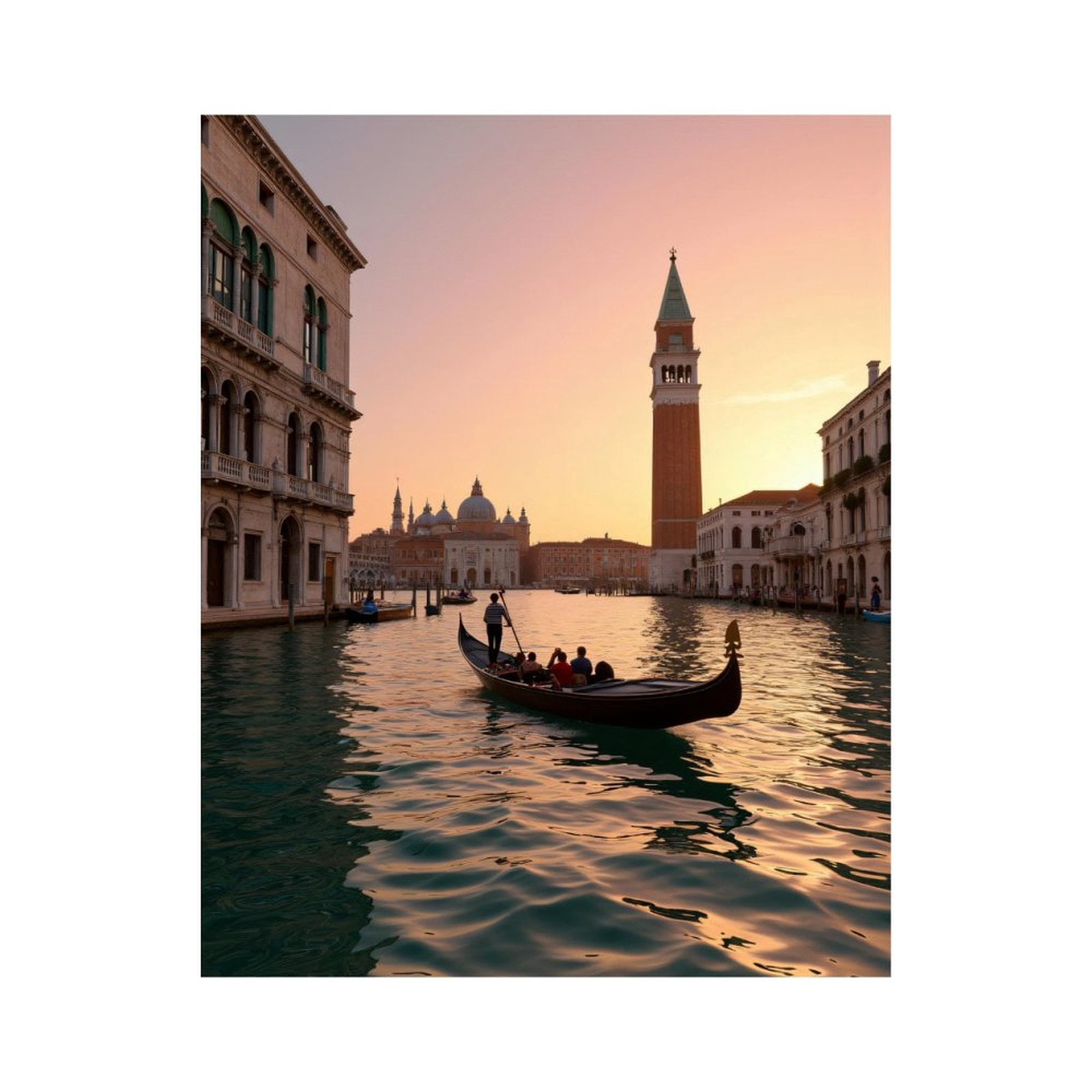 Paint By Numbers Kit for Adults Beginner - Sunset Gondola Canal ...