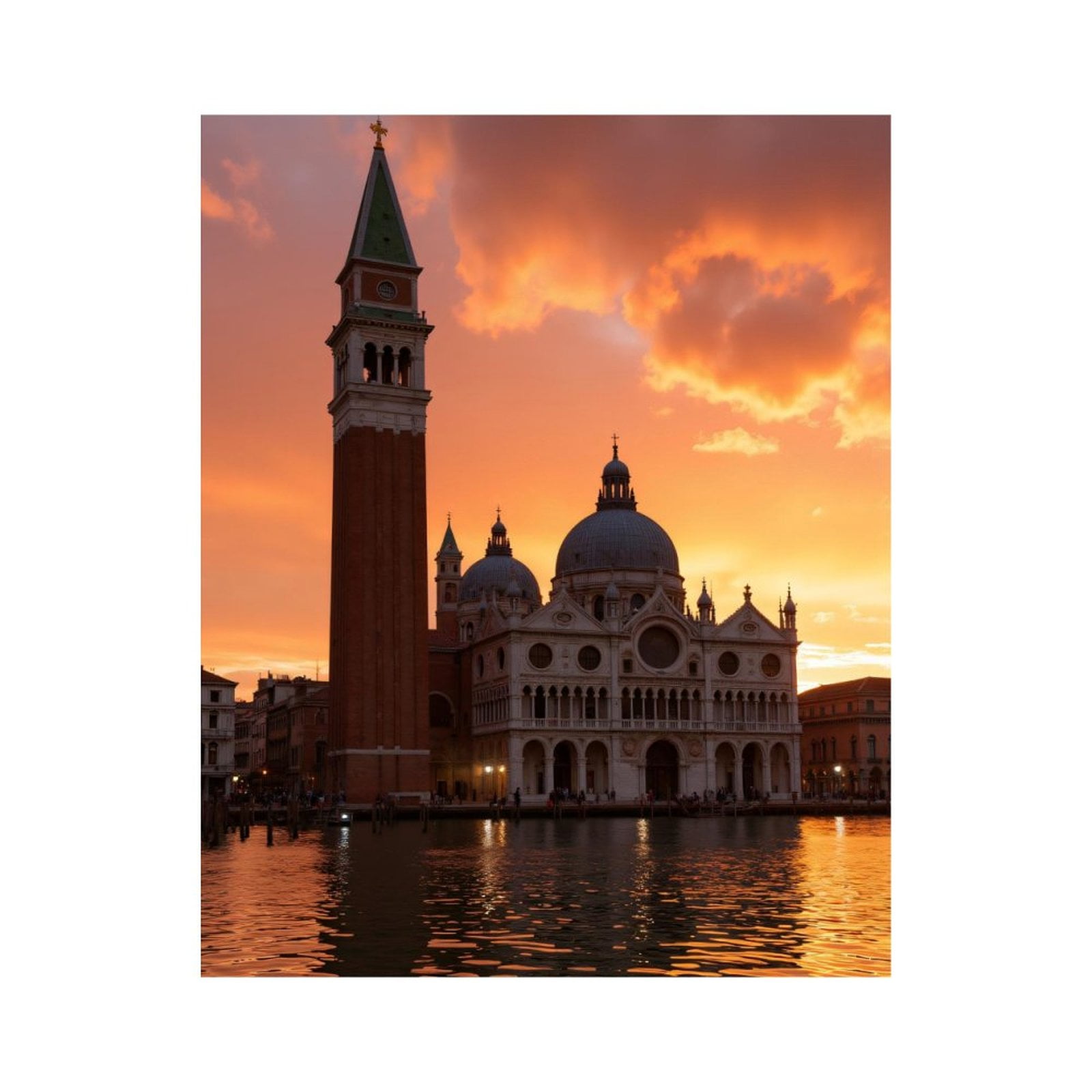 Paint By Numbers Kit for Adults Beginner - Sunset Over Historic Architecture DIY Canvas Painting Kits for Adults, Frameless Paint By Number for Adults for Home Wall Decor 16x20 Inch
