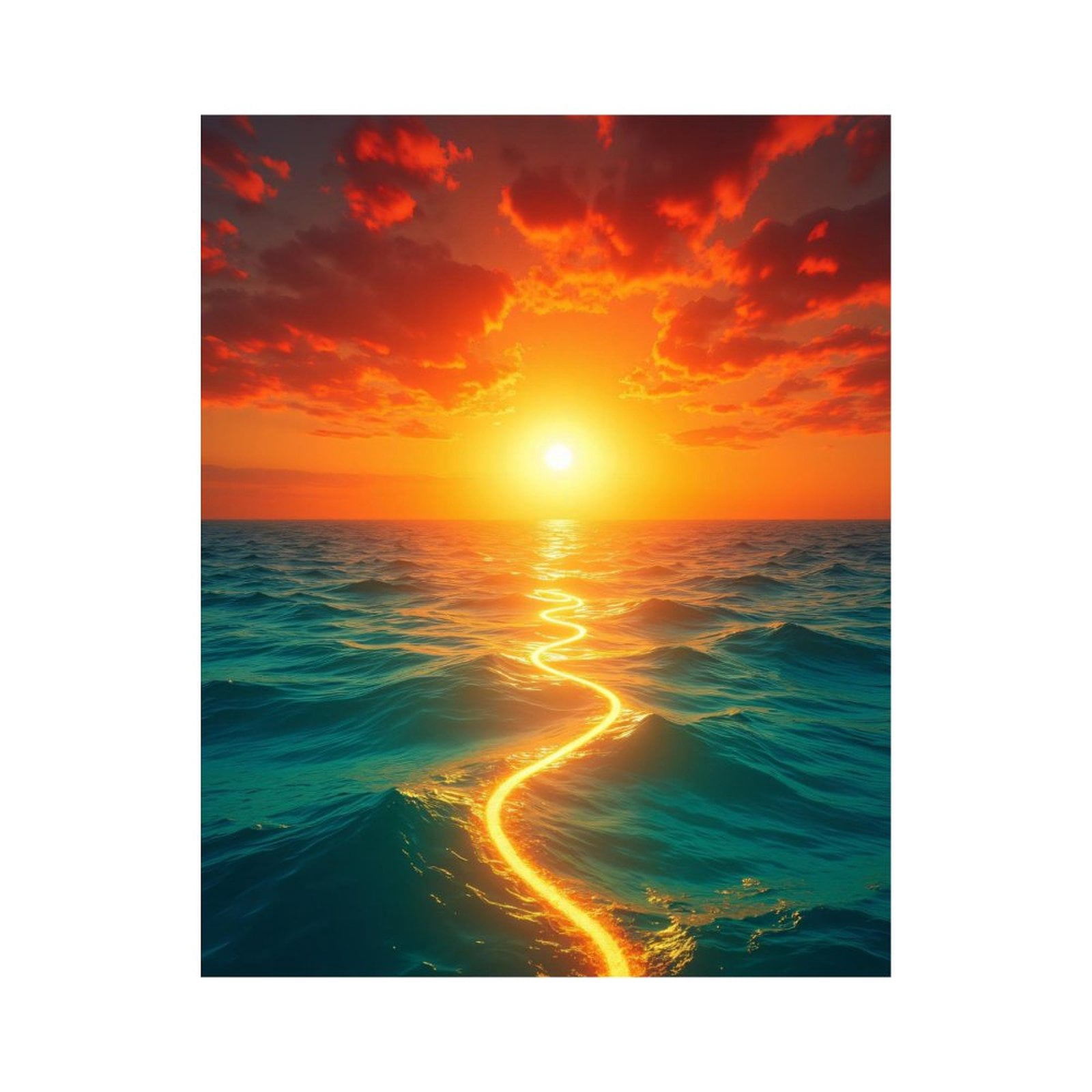 Paint By Numbers Kit for Adults Beginner - Sunset Ocean Pathway ...
