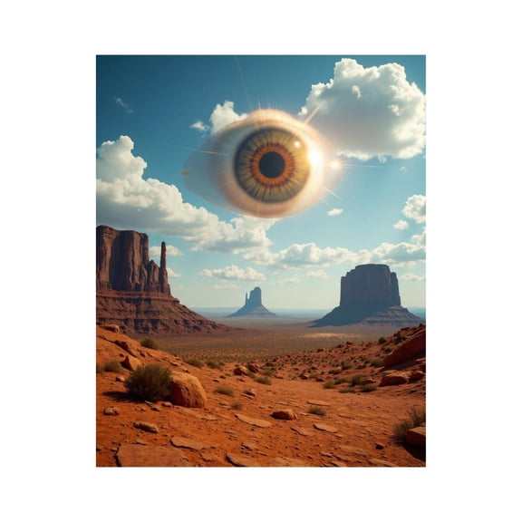 Paint By Numbers Kit for Adults Beginner - Surreal Desert Eye Sky Monument Valley DIY Canvas Painting Kits for Adults, Frameless Paint By Number for Adults for Home Wall Decor 16x20 Inch