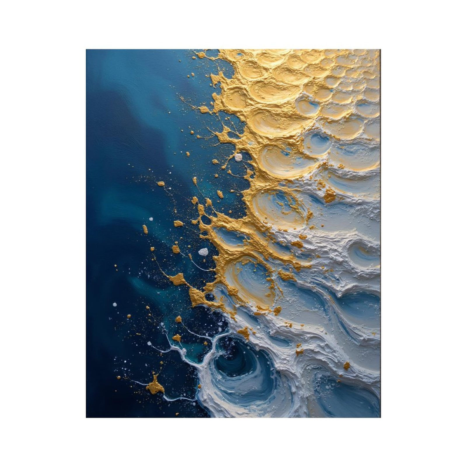 Paint By Numbers Kit for Adults Beginner - Swirling Ocean Waves Abstract Art DIY Canvas Painting Kits for Adults, Frameless Paint By Number for Adults for Home Wall Decor 16x20 Inch