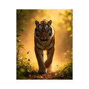 Paint By Numbers Kit for Adults Beginner - Tiger Walking Sunset Forest Path DIY Canvas Painting Kits for Adults, Frameless Paint By Number for Adults for Home Wall Decor 16x20 Inch
