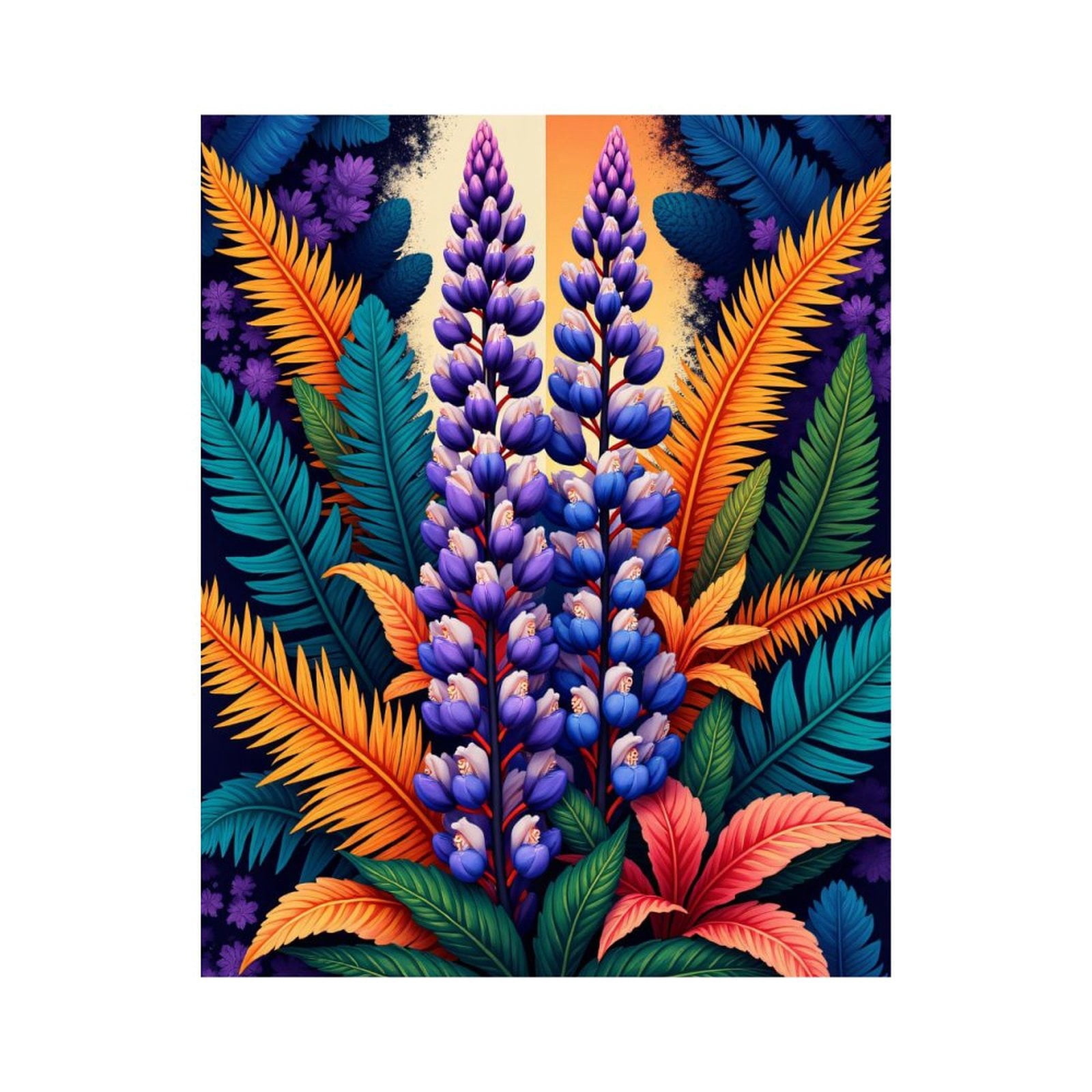 Paint By Numbers Kit for Adults Beginner - Vibrant Floral Tropical Art Scene DIY Canvas Painting Kits for Adults, Frameless Paint By Number for Adults for Home Wall Decor 16x20 Inch