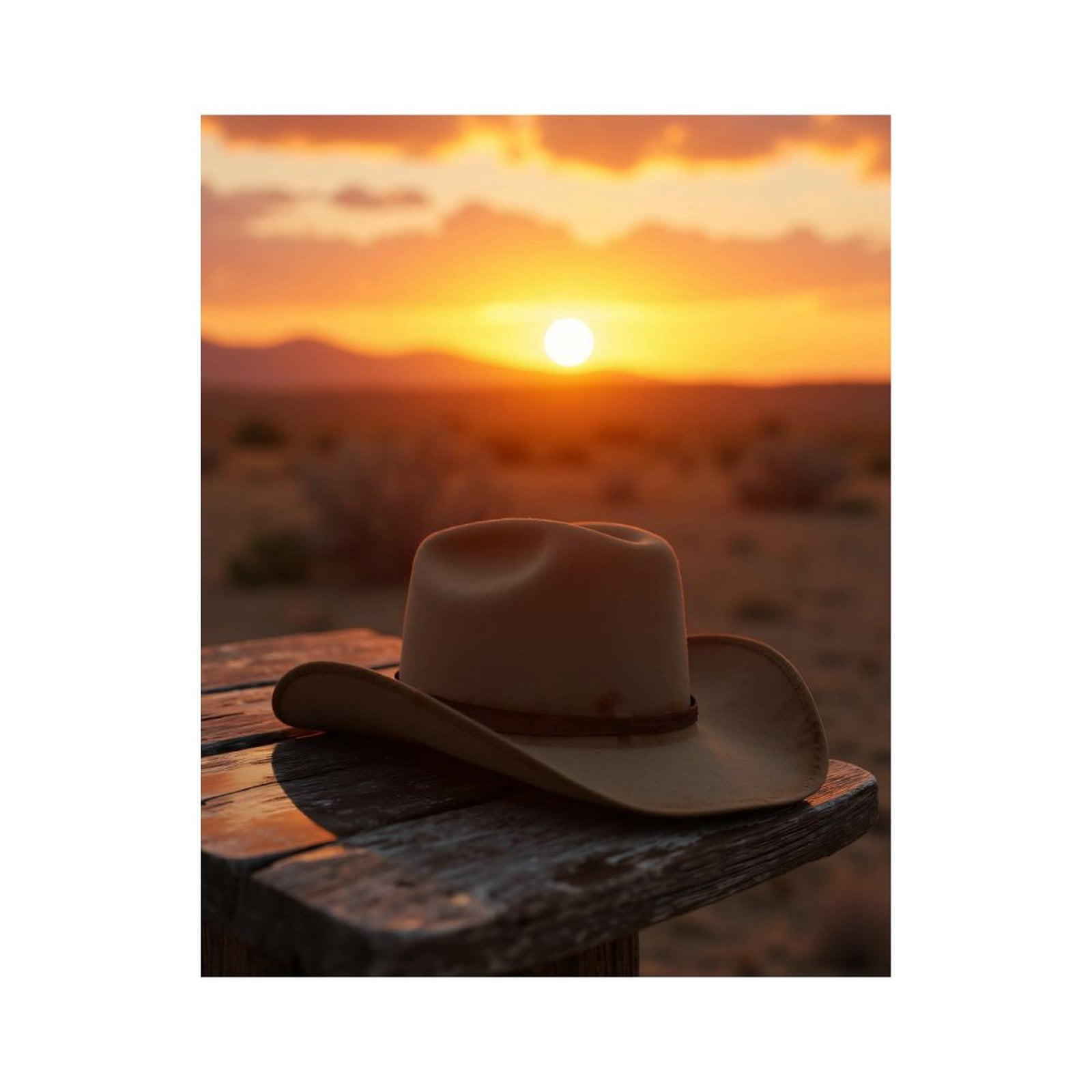 Paint By Numbers Kit for Adults Beginner - Western Sunset Cowboy Hat Desert DIY Canvas Painting Kits for Adults, Frameless Paint By Number for Adults for Home Wall Decor 16x20 Inch