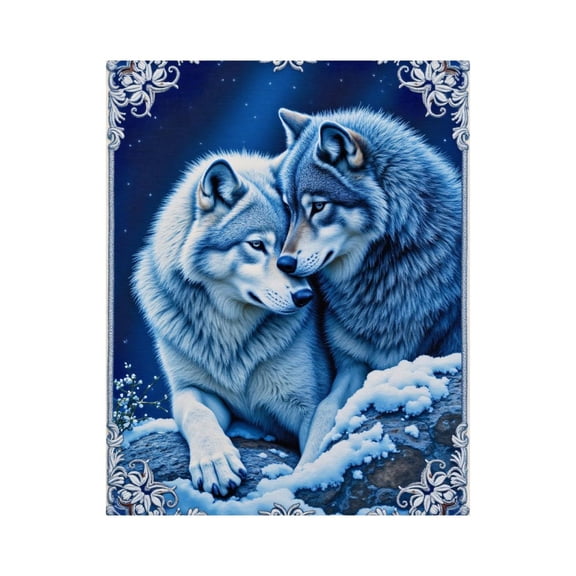 Paint By Numbers Kit for Adults Beginner - Winter Wolves Embrace Under Stars DIY Canvas Painting Kits for Adults, Frameless Paint By Number for Adults for Home Wall Decor 16x20 Inch