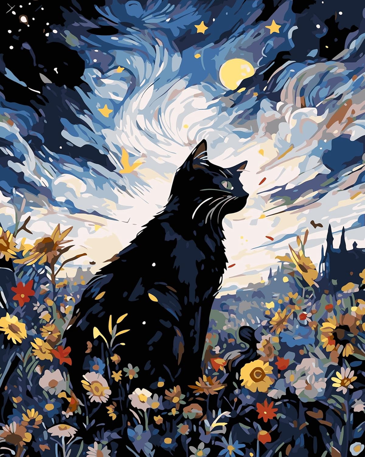 Paint by Numbers Kit for Adults Beginners Cat,DIY Acrylic Paint Animal
