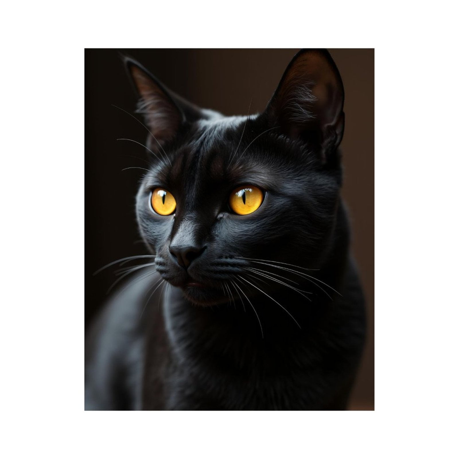 Paint by Numbers Kit for Adults, Black Cat Golden Eyes Portrait Paint ...