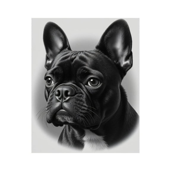 Paint by Numbers Kit for Adults, Black French Bulldog Portrait Paint by Numbers, Easy Paint by Numbers Kit for Adults Beginner, DIY Adult Paint by Number Kits on Canvas, Home Decor