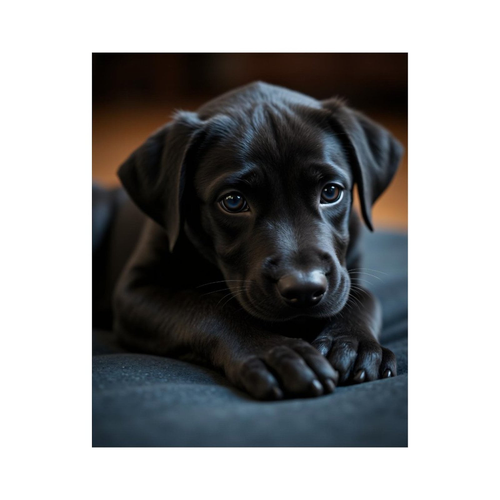 Paint by Numbers Kit for Adults, Black Puppy Resting Calmly Paint by Numbers, Easy Paint by Numbers Kit for Adults Beginner, DIY Adult Paint by Number Kits on Canvas, 12x16in Home Decor