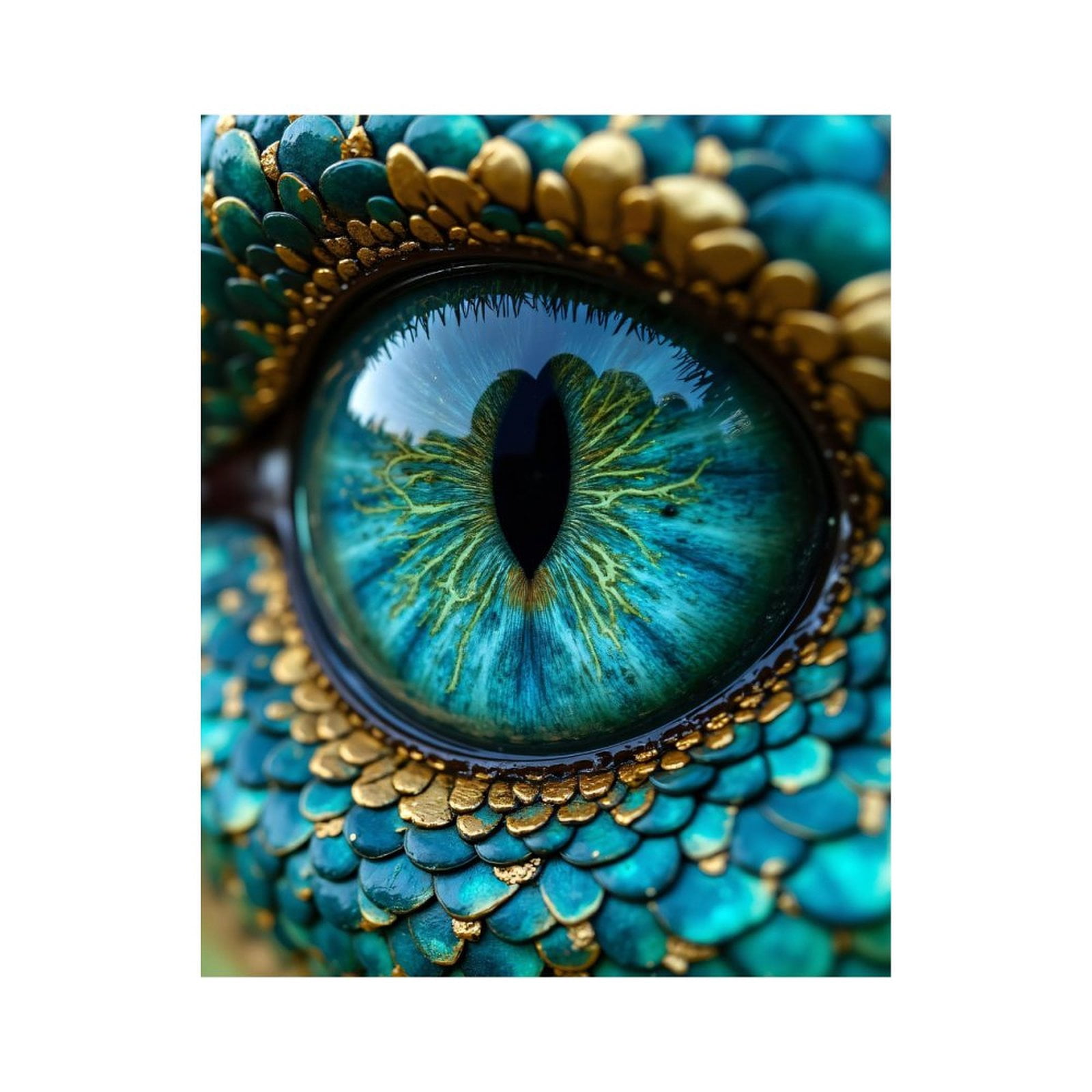 Paint by Numbers Kit for Adults, Blue Eye Dragon Scales Closeup Paint by Numbers, Easy Paint by Numbers Kit for Adults Beginner, DIY Adult Paint by Number Kits on Canvas, Home Decor