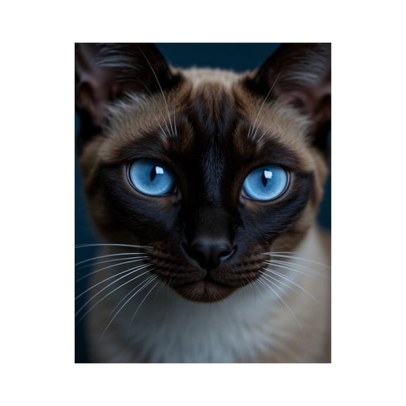 Paint by Numbers Kit for Adults, Blue Eyed Feline Portrait Paint by Numbers, Easy Paint by Numbers Kit for Adults Beginner, DIY Adult Paint by Number Kits on Canvas, Home Decor 12x16in