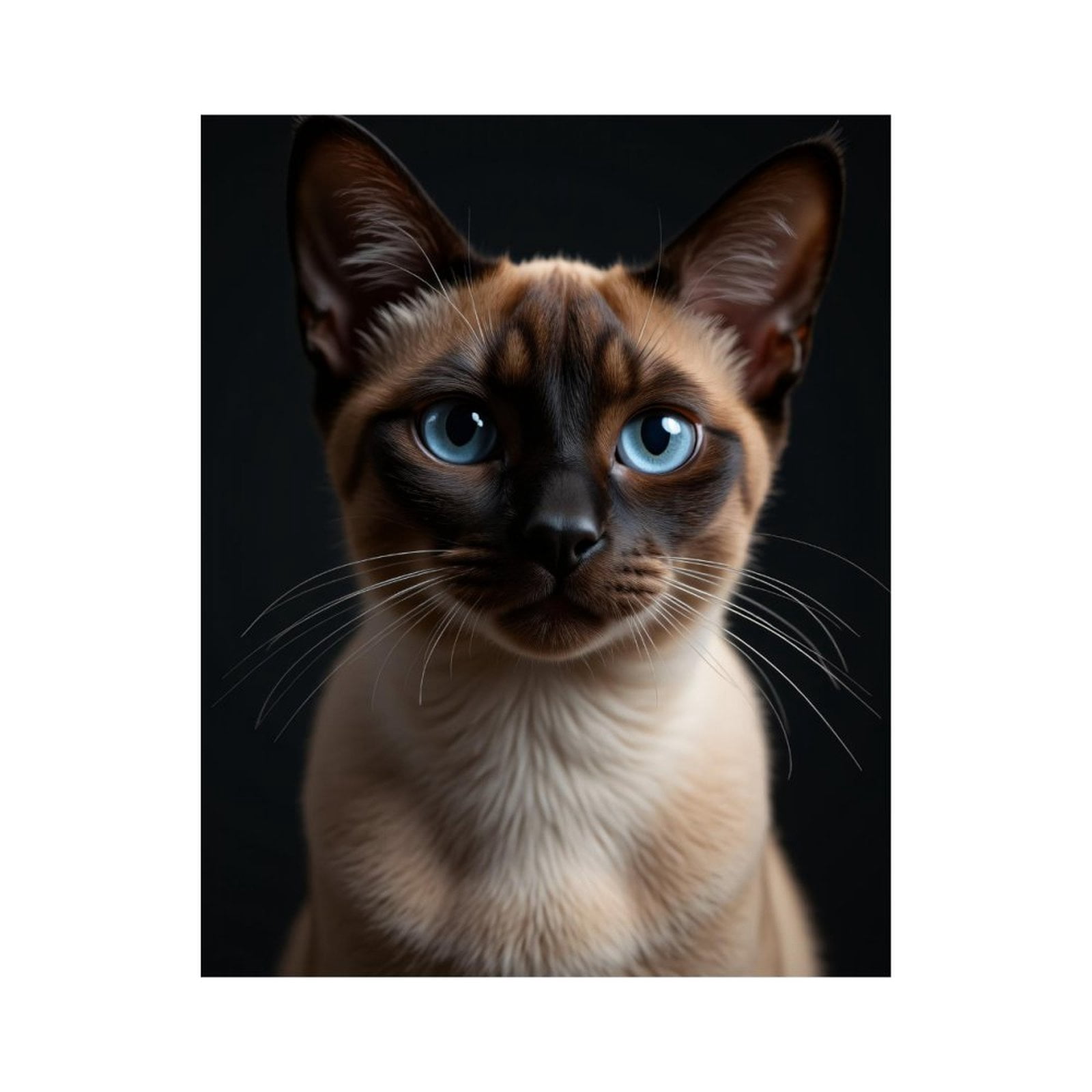 Paint by Numbers Kit for Adults, Blue Eyed Siamese Cat Portrait Paint by Numbers, Easy Paint by Numbers Kit for Adults Beginner, DIY Adult Paint by Number Kits on Canvas, Home Decor