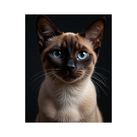 Paint by Numbers Kit for Adults, Blue Eyed Siamese Cat Portrait Paint by Numbers, Easy Paint by Numbers Kit for Adults Beginner, DIY Adult Paint by Number Kits on Canvas, Home Decor