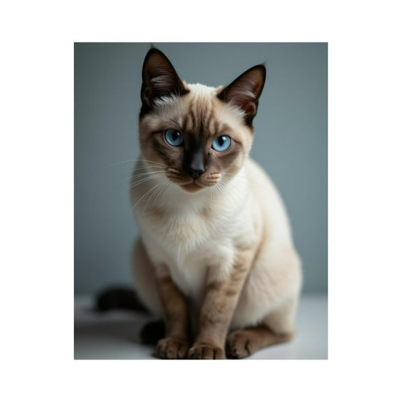 Paint by Numbers Kit for Adults, Blue Eyed Siamese Cat Sitting Paint by Numbers, Easy Paint by Numbers Kit for Adults Beginner, DIY Adult Paint by Number Kits on Canvas, Home Decor