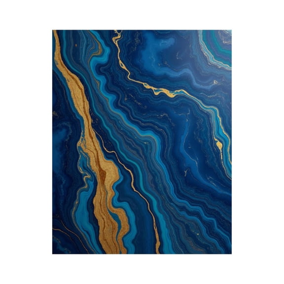 Paint by Numbers Kit for Adults, Blue Marble Swirl Pattern Paint by Numbers, Easy Paint by Numbers Kit for Adults Beginner, DIY Adult Paint by Number Kits on Canvas, Home Decor