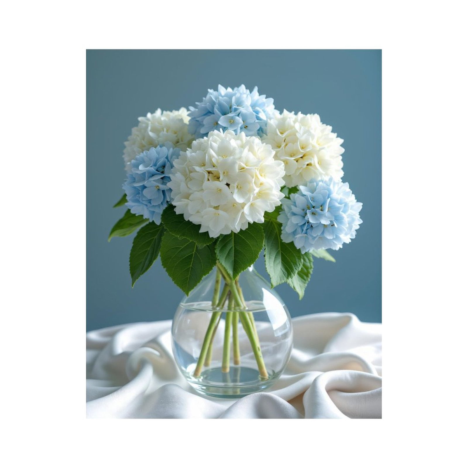 Paint by Numbers Kit for Adults, Blue White Blooms Glass Vase Elegance Paint by Numbers, Easy Paint by Numbers Kit for Adults Beginner, DIY Adult Paint by Number Kits on Canvas, 12x16in Home Decor