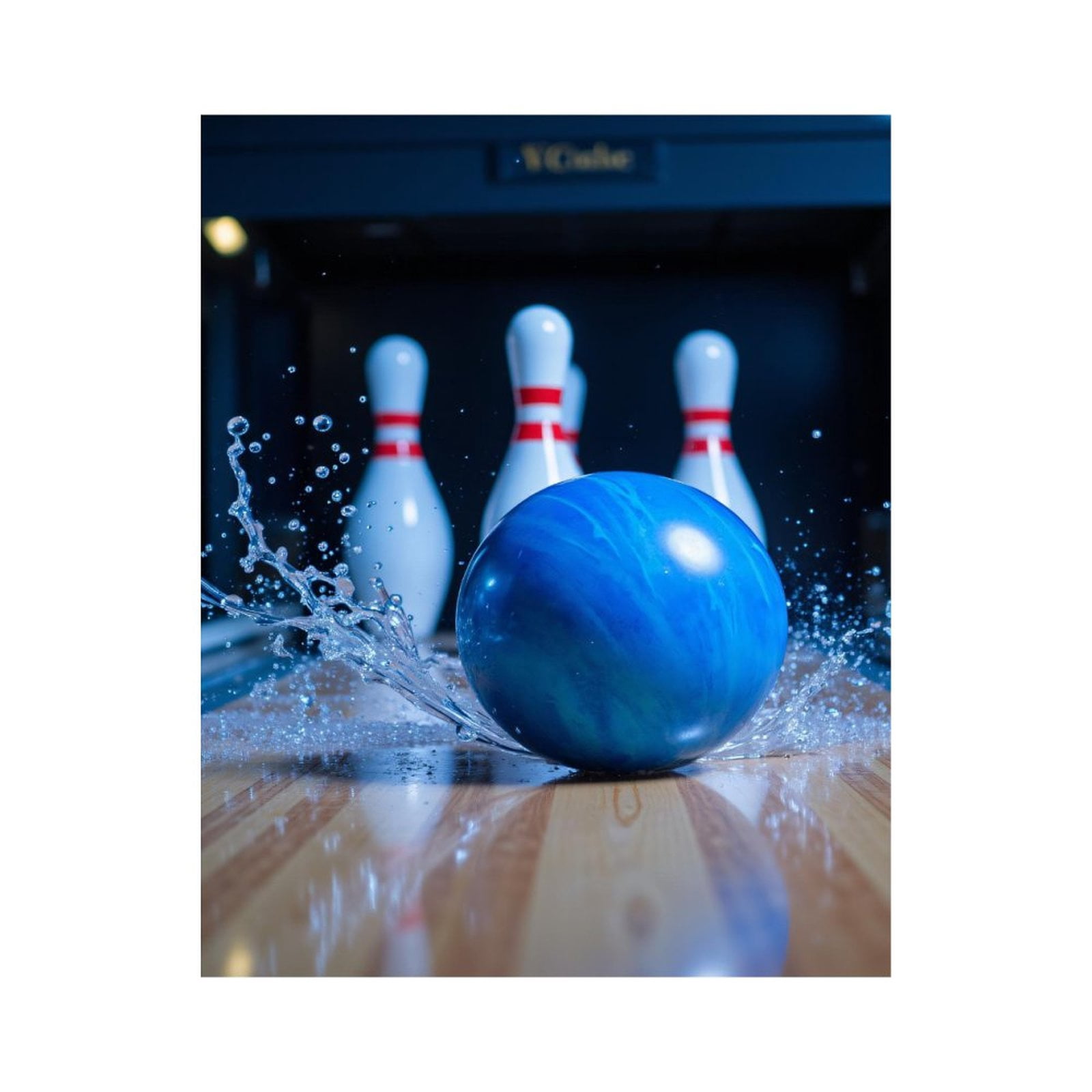 Paint by Numbers Kit for Adults, Bowling Ball Strikes Pins Splash Paint ...
