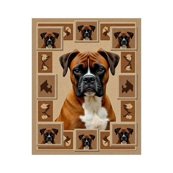 Paint by Numbers Kit for Adults, Boxer Dog Patterned Portrait Paint by Numbers, Easy Paint by Numbers Kit for Adults Beginner, DIY Adult Paint by Number Kits on Canvas, 12x16in Home Decor
