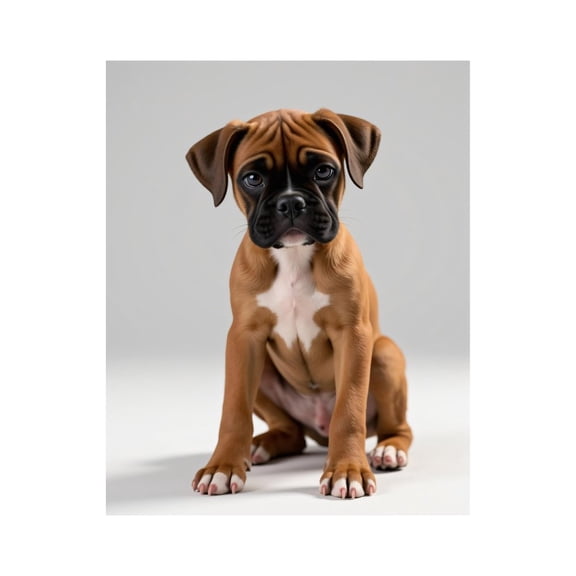 Paint by Numbers Kit for Adults, Boxer Puppy Portrait Sitting Cute Paint by Numbers, Easy Paint by Numbers Kit for Adults Beginner, DIY Adult Paint by Number Kits on Canvas, Home Decor
