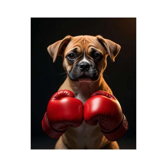 Paint by Numbers Kit for Adults, Boxing Dog With Red Gloves Paint by Numbers, Easy Paint by Numbers Kit for Adults Beginner, DIY Adult Paint by Number Kits on Canvas, Home Decor