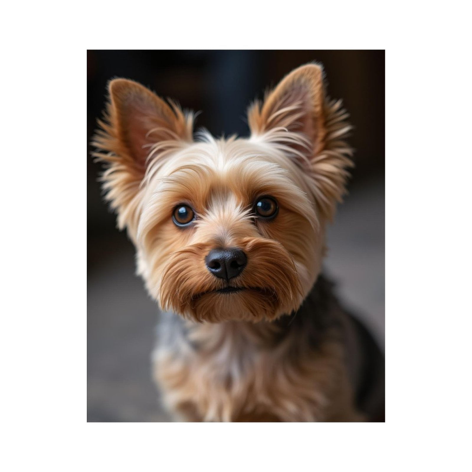 Paint by Numbers Kit for Adults, Brown Eared Yorkie Face Closeup Paint by Numbers, Easy Paint by Numbers Kit for Adults Beginner, DIY Adult Paint by Number Kits on Canvas, 12x16in Home Decor