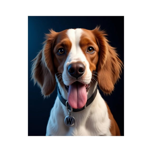 Paint by Numbers Kit for Adults, Brown White Dog Portrait Collar Paint by Numbers, Easy Paint by Numbers Kit for Adults Beginner, DIY Adult Paint by Number Kits on Canvas, Home Decor