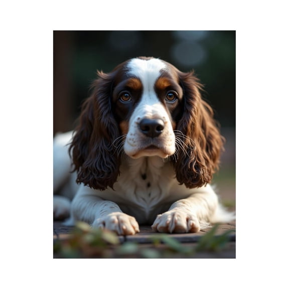 Paint by Numbers Kit for Adults, Brown White Spaniel Dog Portrait Paint by Numbers, Easy Paint by Numbers Kit for Adults Beginner, DIY Adult Paint by Number Kits on Canvas, 12x16in Home Decor