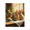 thumbnail image 1 of Paint by Numbers Kit for Adults, Bunnies Tea Gathering Table Decor Paint by Numbers, Easy Paint by Numbers Kit for Adults Beginner, DIY Adult Paint by Number Kits on Canvas, 12x16in Home Decor, 1 of 7