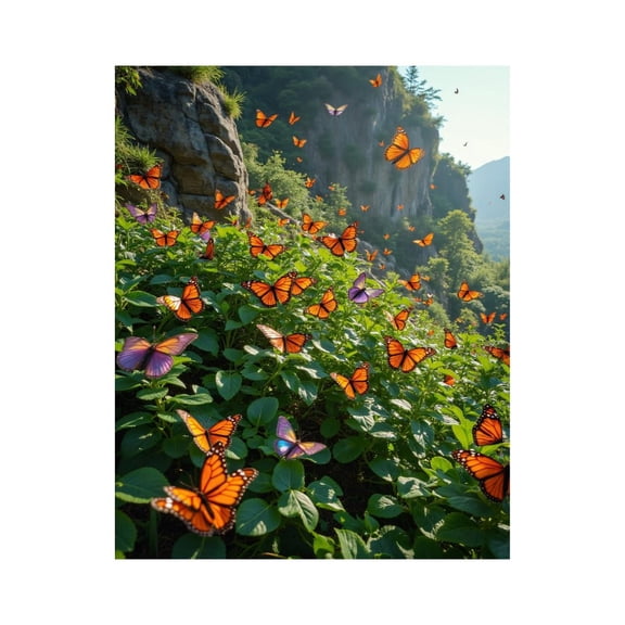 Paint by Numbers Kit for Adults, Butterfly Garden Nature Bliss Paint by Numbers, Easy Paint by Numbers Kit for Adults Beginner, DIY Adult Paint by Number Kits on Canvas, Home Decor 12x16in