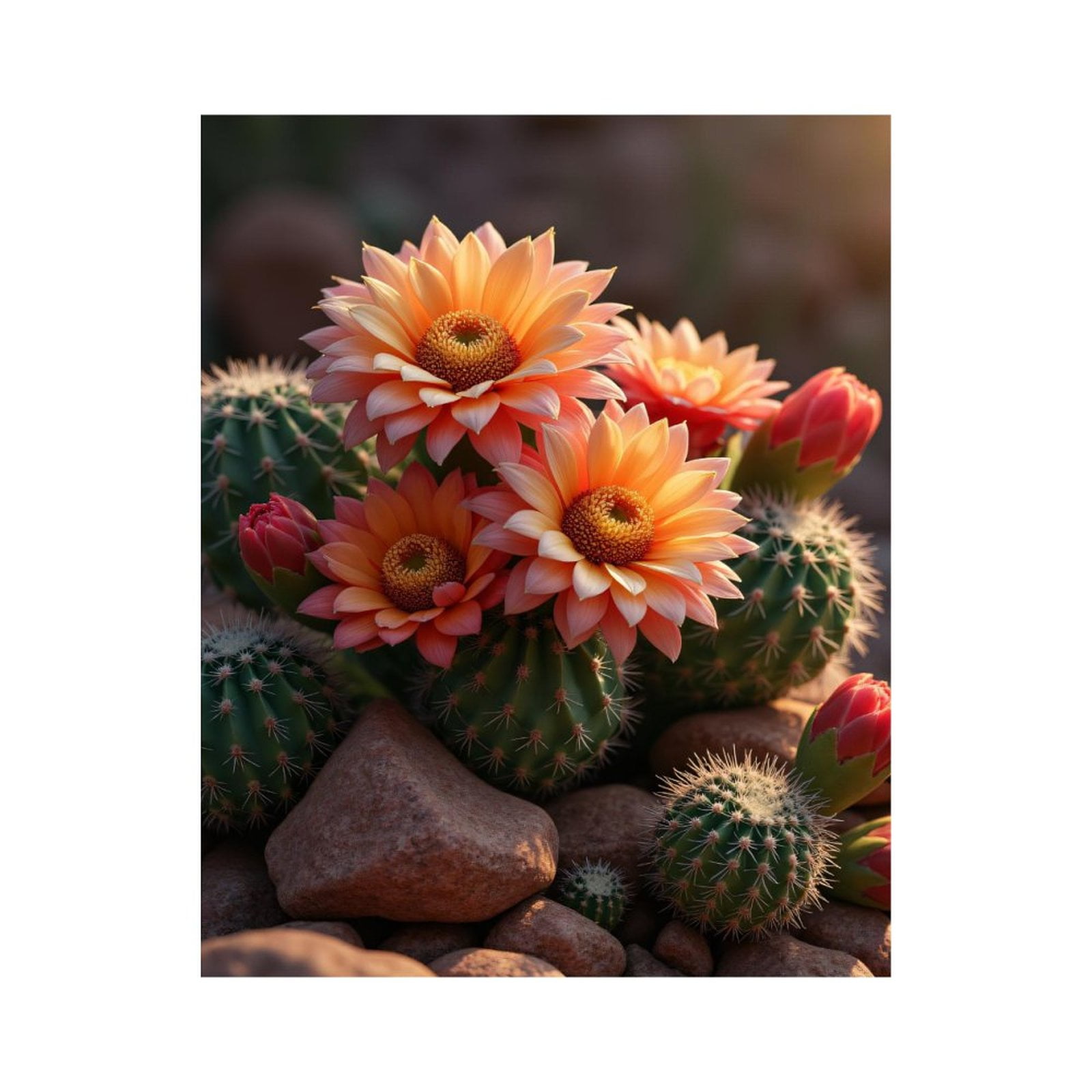 Paint by Numbers Kit for Adults, Cactus Flowers Desert Blooms Paint by Numbers, Easy Paint by Numbers Kit for Adults Beginner, DIY Adult Paint by Number Kits on Canvas, Home Decor