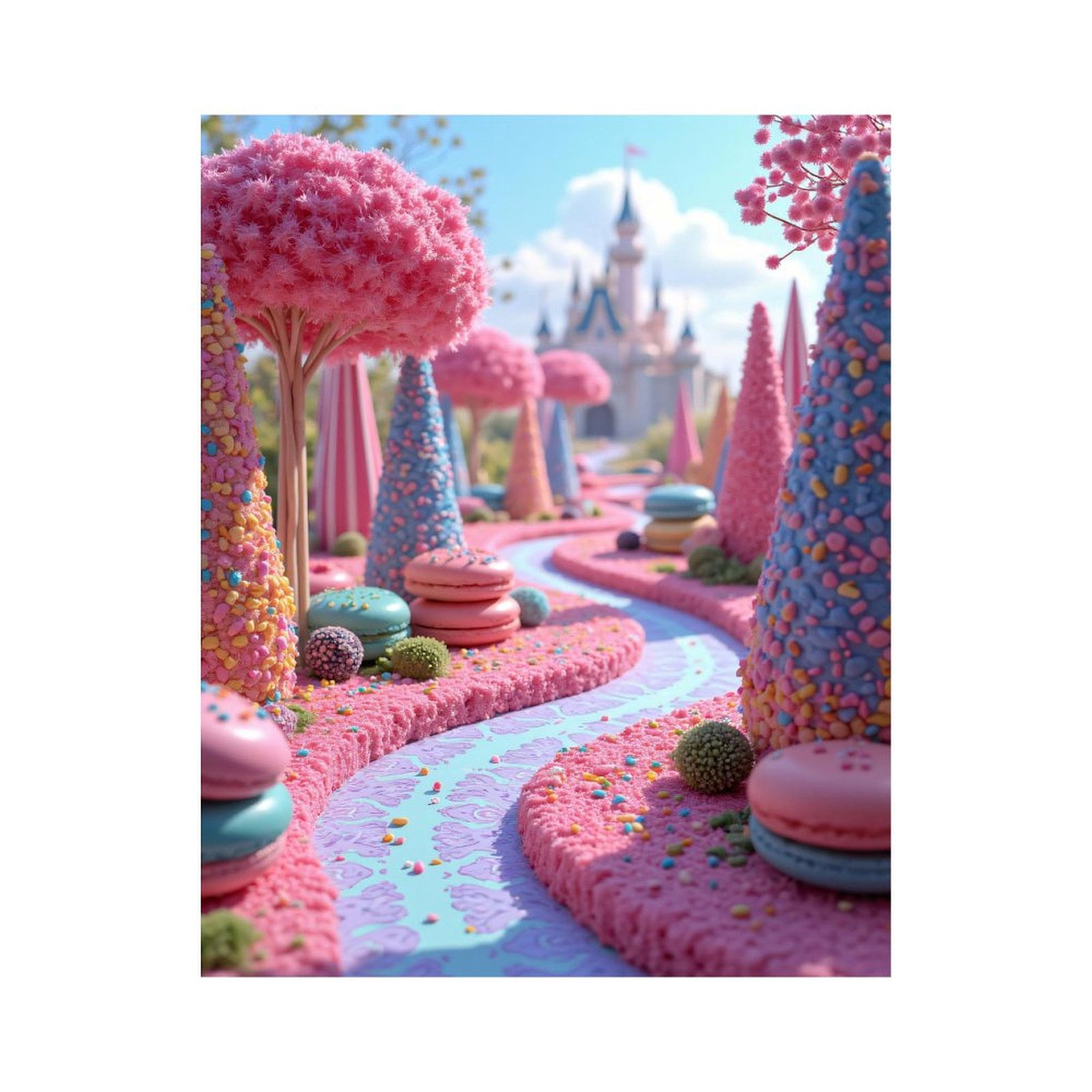 Paint by Numbers Kit for Adults, Candy Fantasy Landscape Pathway Paint ...