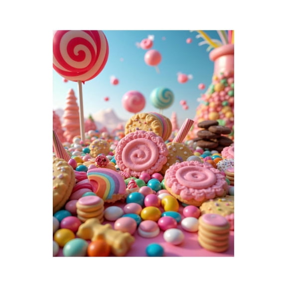 Paint by Numbers Kit for Adults, Candy Wonderland Sweet Treats Paint by Numbers, Easy Paint by Numbers Kit for Adults Beginner, DIY Adult Paint by Number Kits on Canvas, 12x16in Home Decor