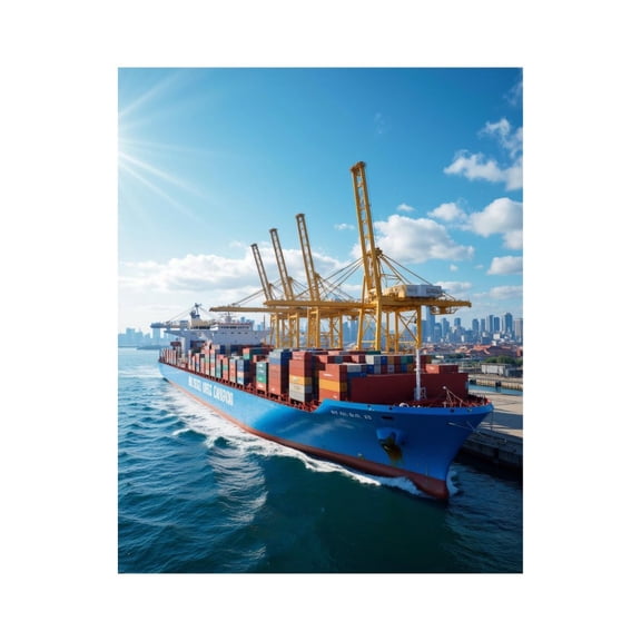 Paint by Numbers Kit for Adults, Cargo Ship Port City Skyline Paint by Numbers, Easy Paint by Numbers Kit for Adults Beginner, DIY Adult Paint by Number Kits on Canvas, Home Decor